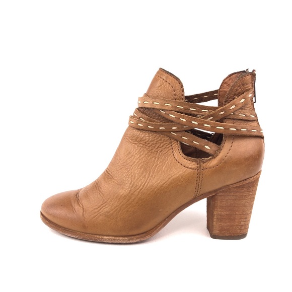 Frye Naomi Pickstitch Whiskey Leather Shooties 7.5B - Picture 1 of 12